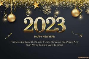 Edit Logo On Glittering 2023 New Year Greeting Images