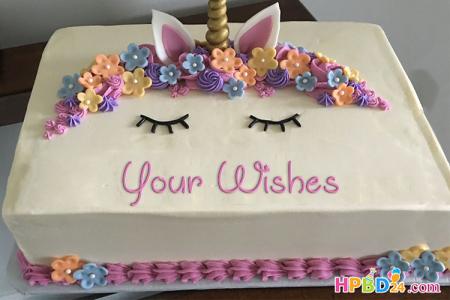 Best Unicorn Happy Birthday Cake With Name