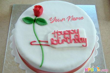 Red Rose Birthday Cake Images With Name Edit