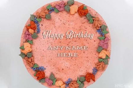 Creative Flower Birthday Name Cakes Online Free