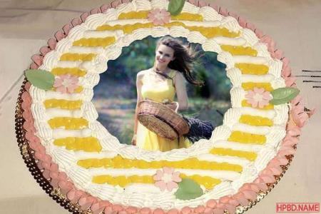 Decorate Lovely Birthday Cake With Photo Frames