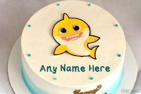 Funny Fish Birthday Wishes Cake With Name