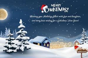 Merry Christmas Wishes Greeting Cards Images With Name for Whatsapp