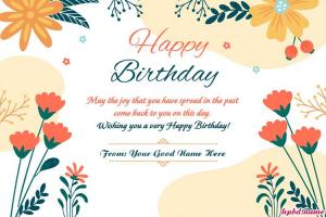 Latest Happy Birthday Wishes Card With Name