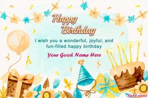 Customize Your Own Birthday Greeting Card With Names