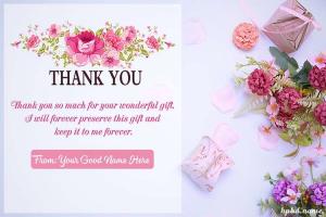 Thank You For Your Kindness Images Card With Name