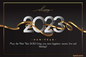 Edit Logo On Glittering 2023 New Year Greeting Images