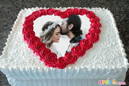 Happy Birthday Wish Cake With Photo Frame