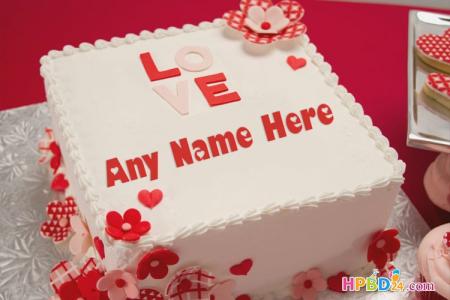 Happy Birthday Cake For Lover With Name Edit