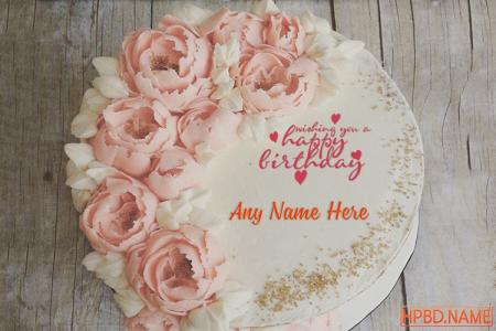Birthday Flower Cakes With Names Generator