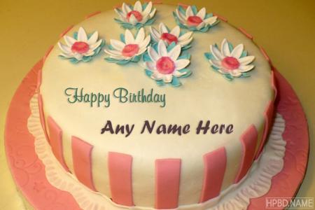 Buttercream Flowers Birthday Cake By Name Edit