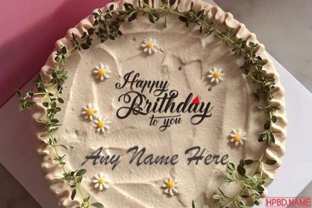 Spring Flowers Happy Birthday Name Cake Images