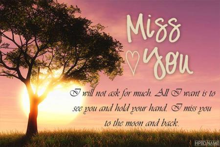 Customized I Miss You Cards Online