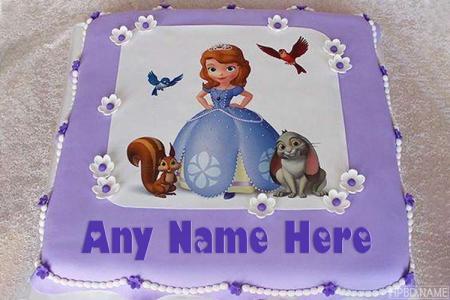 Best Princess Sophia Cake With Name Edit
