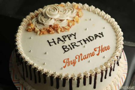 Caramel Birthday Cake Images With Name Online