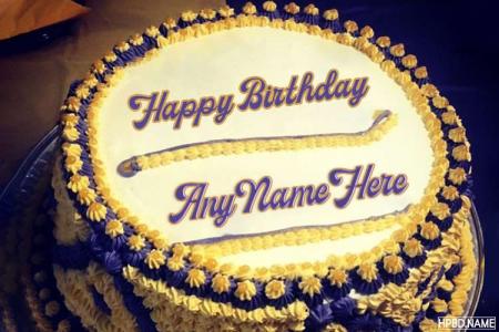 Vignette Birthday Cake With Name