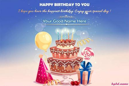 Latest Happy Birthday Wishes Card With Name