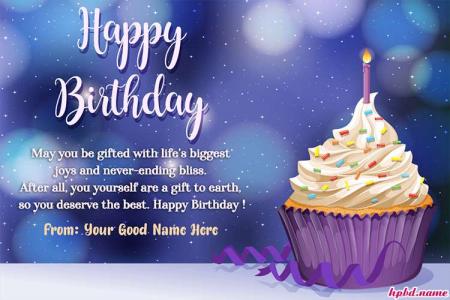 Customize Your Own Birthday Greeting Card With Names