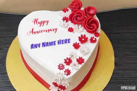 Happy Anniversary Wishes Cake With Name Online