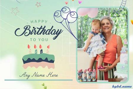 Green Birthday Wishes for Boys With Photo Edit