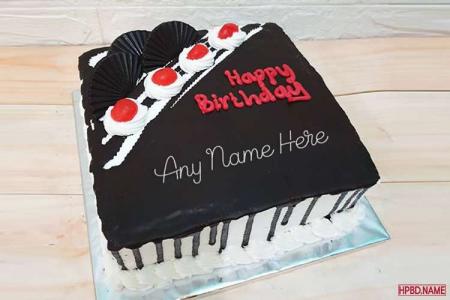 Chocolate Birthday Wishes Cake With Name Editing