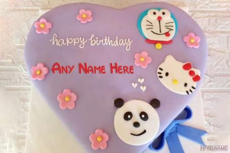 Free Cartoon Baby Birthday Cake With Name