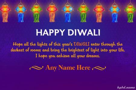 Customize Diwali Greeting Cards With Name Online Editing