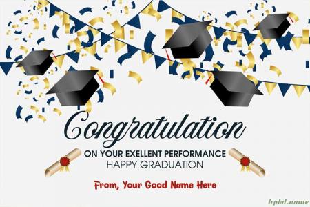 Congratulation On Your Graduation Card With Name Edit