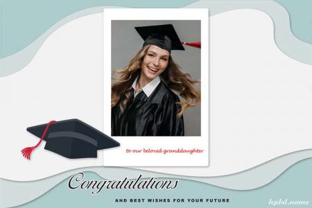 Congratulation On Your Graduation Card With Name And Photo