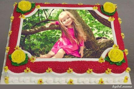 Customize Beautiful Textured Birthday Cake With Photo