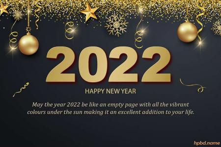 Shimmering Shiny Happy New Year 2022 Greeting Cards