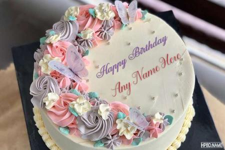The Best Flowers Birthday Cake Name Picture