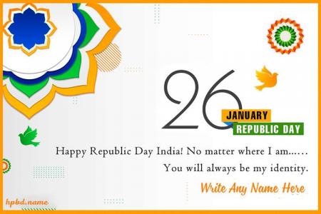 Gradient Republic Day Wishes With Name Edit