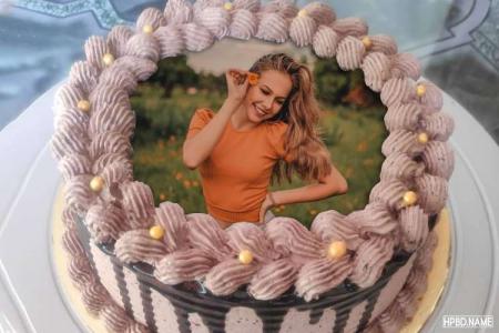 Chocolate Birthday Wishes Cake Pics With Photo Edit