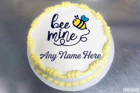 Be Mine Birthday Cake With Name