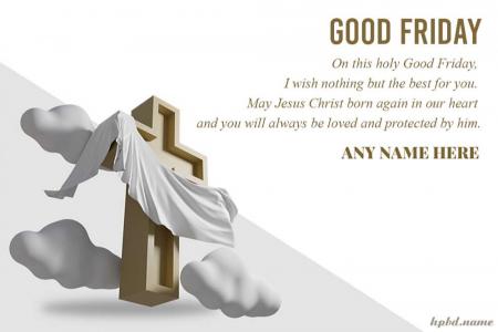 Good Friday Wishes Card With The Cross