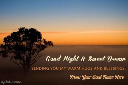 Good Night And Sweet Dream Card Maker Online