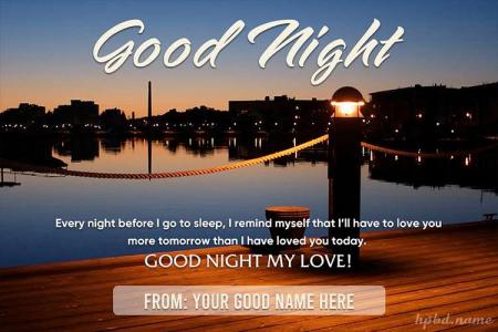 Good Night Messages Images For Him With Name Edit