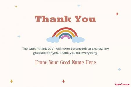 Thank You For Everything Wishes Cards