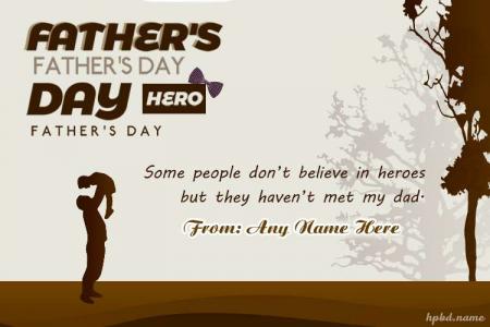 Free Happy Father's Day Quotes Card With Name Edit