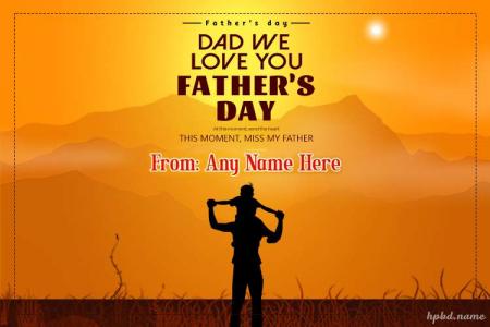 Love You Dad Card Messages With Name