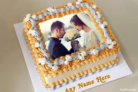 Birthday cake with photo and name edit