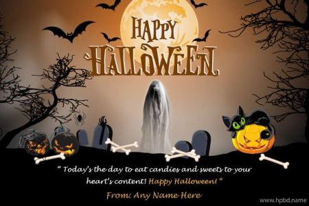 Happy Halloween Wishes Images With Name