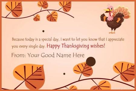 Autumn Leaves Thanksgiving Card Messages Images