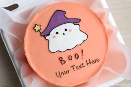 Happy Boo Halloween Wishes Cake Free