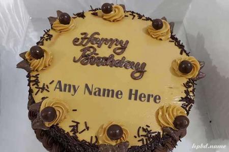 Chocolate Happy Birthday Wishes Cake With Name