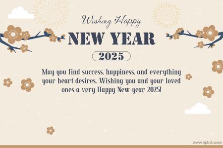 Wishing You Happy New Year 2025 Greetings Images