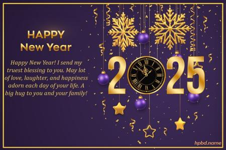 Make Luxurious 2025 New Year Greeting Card for All Relationship