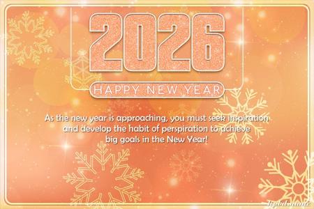 Happy New Year 2026 With Snowflakes
