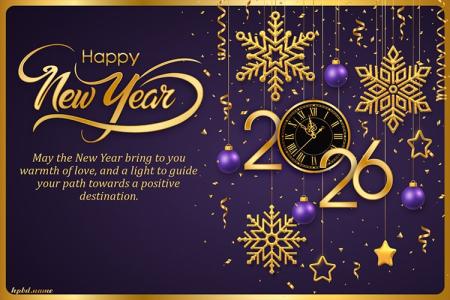 Make Luxurious 2026 New Year Greeting Card for All Relationship